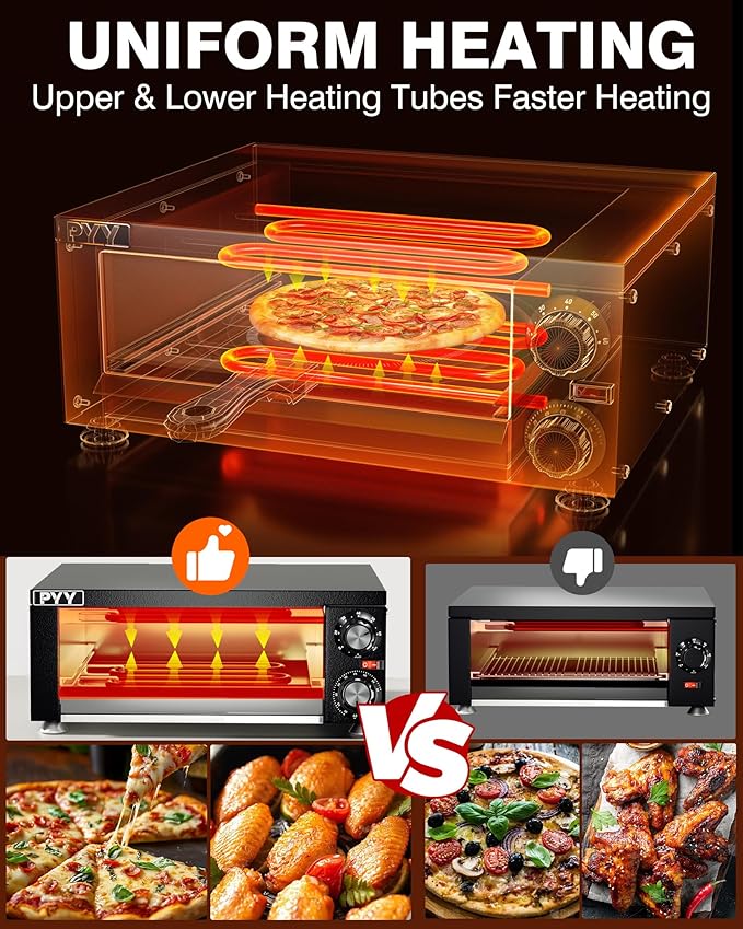 PYY Electric Pizza Oven Indoor Countertop Pizza Oven Commercial Pizza Maker - Image 3