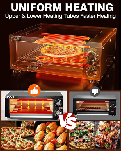 PYY Electric Pizza Oven Indoor Countertop Pizza Oven Commercial Pizza Maker - Image 3