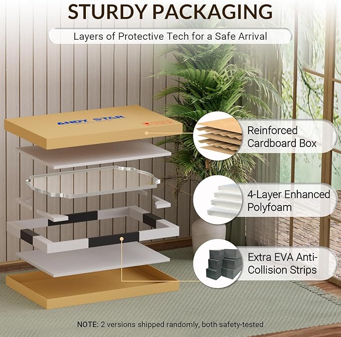 ANDY STAR Brushed Nickel Bathroom Mirror, 28x36 Inch Asymmetrical Wall Mirror - Image 6