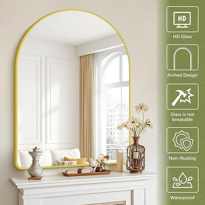 Arched Bathroom Mirror, Wall Mounted Mirror, Living Room, Vertically Hanging or - Image 3