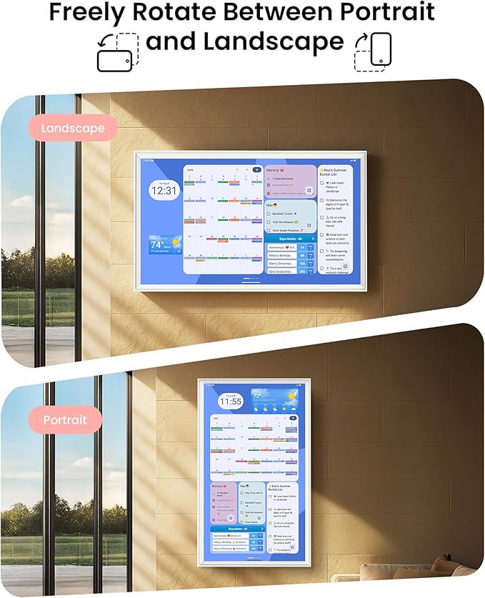 32 Inch Digital Planner Wall Planner Touch Screen Chore Chart Syncs All Android - Image 5