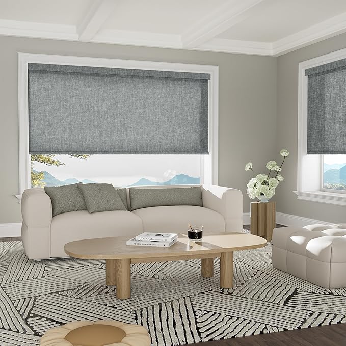 Boolegon Motorized Light Filtering Roller Blinds - Image 5