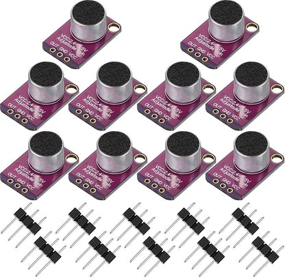 Weewooday 10 Pieces Electret Microphone Amplifier Adjustable MAX4466 Module by Weewooday