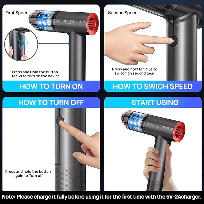 2-in-1 Compressed Air Duster and Mini Vacuum Cleaner - Image 6