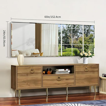 CILIBER Beveled Mirror, 24x60 Large Frameless Beveled Bathroom Mirrors - Image 8