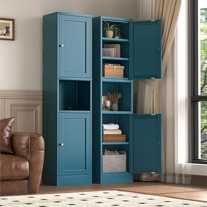 2-Door Metal Storage Cabinet, Tall Slim Pantry Organizer - Image 7