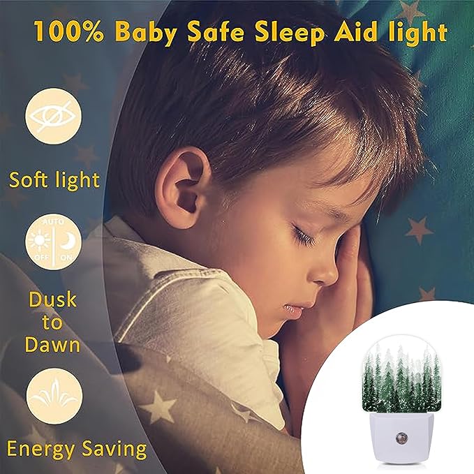Axxitude Christmas Tree Forest Night Lights Plug into Wall - Image 4