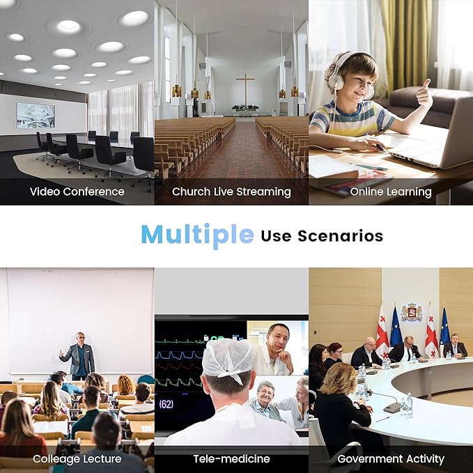 TONGVEO HDMI 20X Optical Zoom PTZ Conference Room Camera System, 1080P 60fps - Image 9