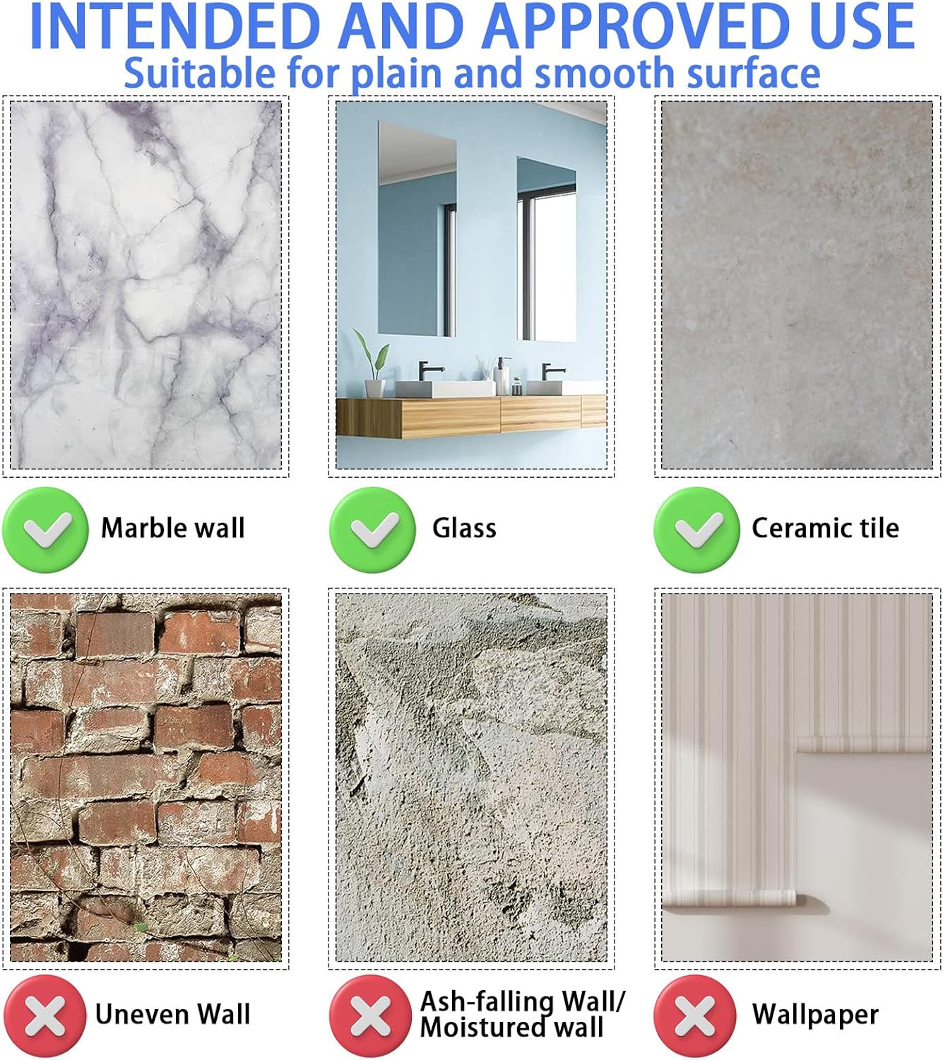 Shatterproof Fogless Shower Mirror for Shaving (8 x6 Inch Medium-Size) No-Fog Waterproof Wall Mounted Bathroom Accessory, Hanging Anti-Fog Shaving Mirror for Men, Perfect for Camping and Travel Use
