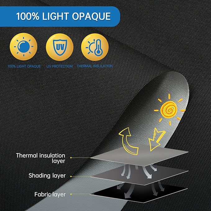DENFOON Motorized Blinds with Remote, Thermal ElectricBlinds【Solar Panel】 - Image 4