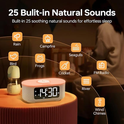 JALL Fabric Alarm Clock for Bedroom, - Image 5