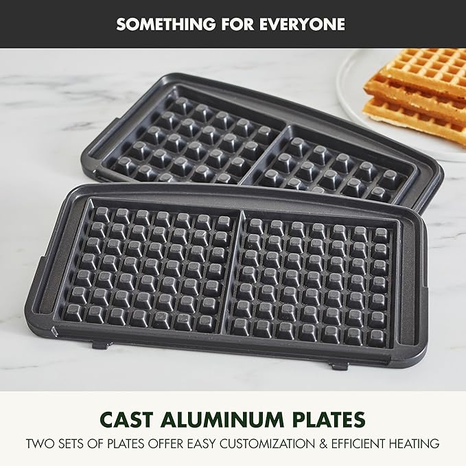 GreenPan Elite 2-Square Belgian & Classic Waffle Iron, Healthy Ceramic Nonstick - Image 4