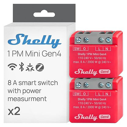 Shelly 1PM Mini Gen4 | Wi-Fi, Matter Smart Relay Switch by Shelly