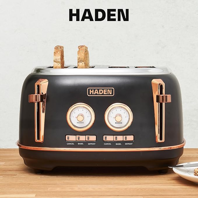 Haden Dorset 4 Slice Wide Slot Stainless Steel Toaster - Image 6