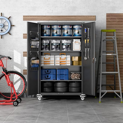 43.3"Wx21.9"Dx72"H Upgraded Wide and Deep Garage Storage Cabinet - Image 2