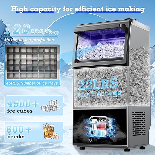 Commercial Ice Maker Machine 120lbs/24H - Image 2