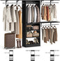 8FT Closet System with Shelves, Wall Mount Bedroom Wardrobe Walk-in Closet by iSunirm
