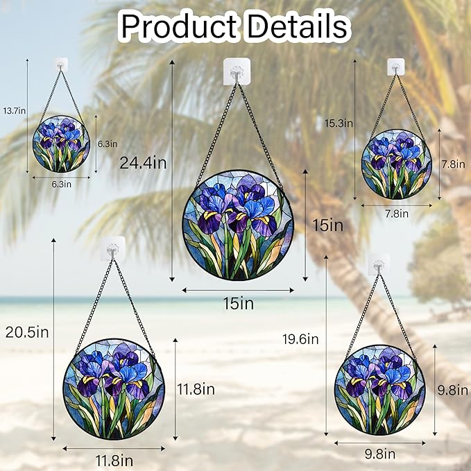 CRISGIF Stained Glass Window Hanging - Image 6