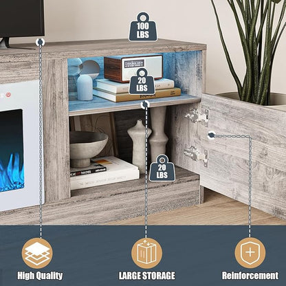 VITESSE TV Stand Fireplace - Image 6