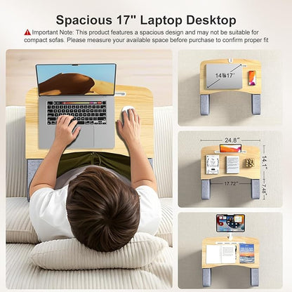 Lap Desk for Adults with Arm Rests, Ergonomic Laptop Pillow Stand for Bed - Image 4