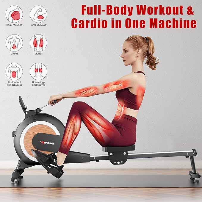 Rowing Machine for Home, Magnetic Rower Machine, 350 LB Weight Capacity - Image 7