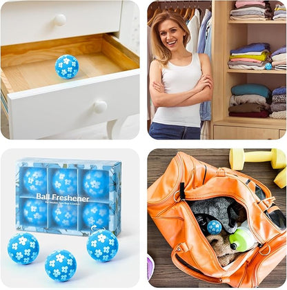 STRN Sneaker Deodorizer Balls 6 Pack Linen Scent Shoe Odor Elimination - Image 3