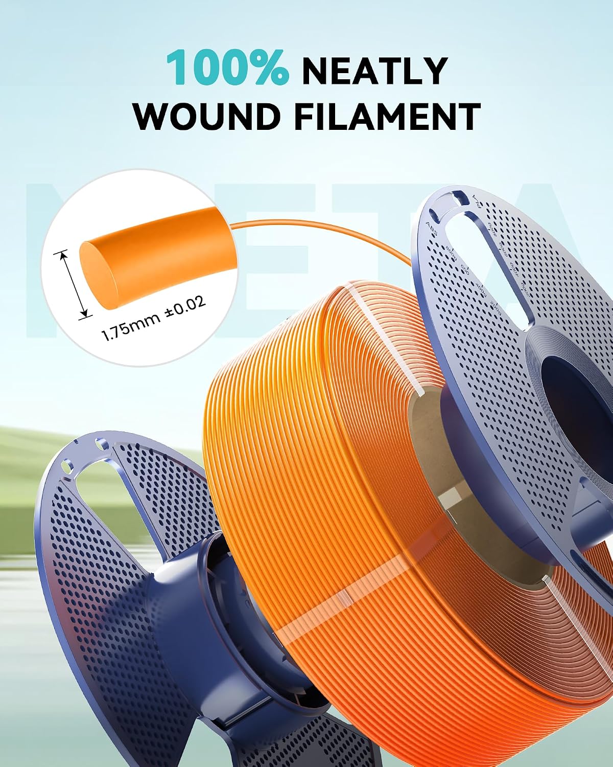 SUNLU High Speed PLA Filament 1.75mm, 8x250G Meta Pack, 8 Colors
