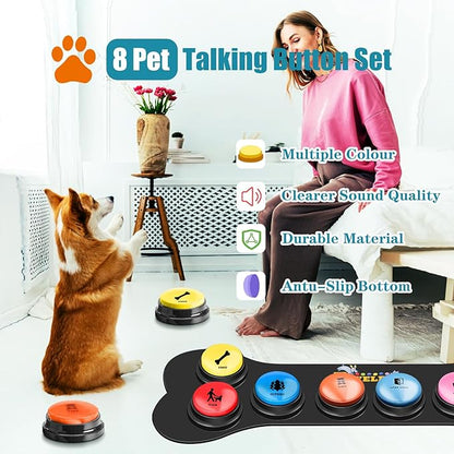 Dog Buttons for Communication Starter Pack 8 Dog Talking Button Set, 30s Voice - Image 3
