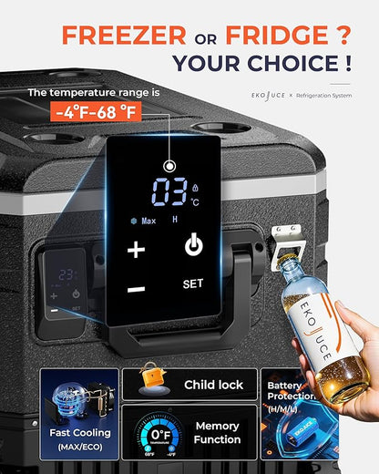 12V Refrigerator, 85 Quart Electric Cooler, 12V/24V DC 100~240V AC, 12v cooler - Image 4