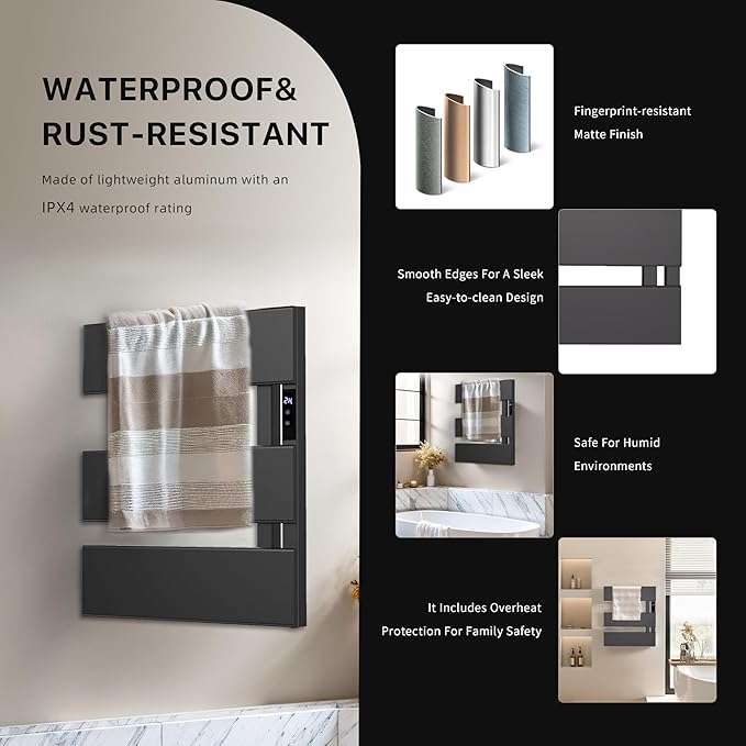 Electric Heated Towel Warmer Rack - Image 7
