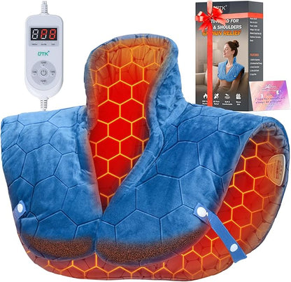 Nalax 30s Fast Heating Pad for Neck and Shoulders and Back, 6X Deeper Far by Foryoursmile