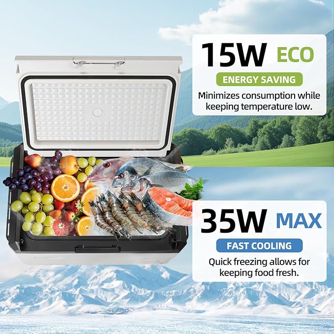 12V Car Refrigerator, 32QT Portable Freezer Compressor Cooler - Image 8