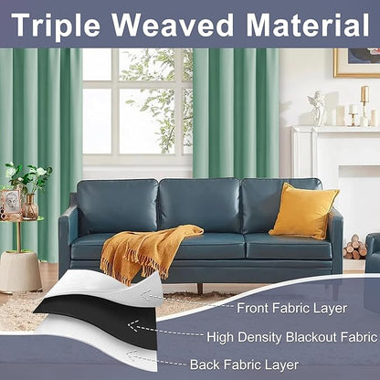 JIUZHEN Blackout Curtains for Bedroom - Image 5