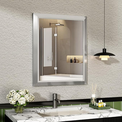 SMIROR Brushed Silver Bathroom Mirror by SMIROR