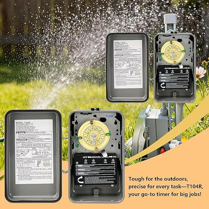 T104R 24-Hour Mechanical Time Switch, NEMA 3R Outdoor Steel Enclosure, and - Image 3