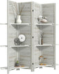 HOMCOM Room Divider, 4 Panel 67" Tall Wood Privacy Screen by HOMCOM