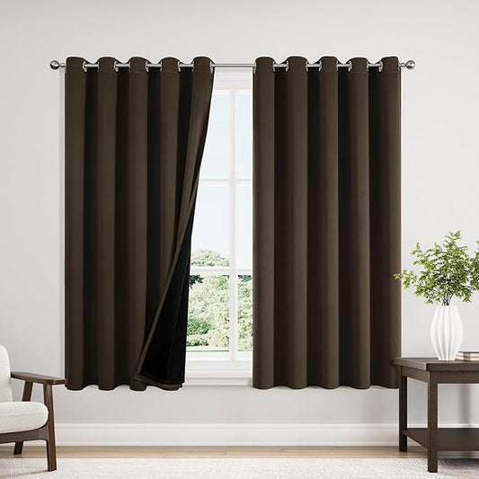 ChrisDowa 100% Blackout Curtains 63 inch Long by ChrisDowa