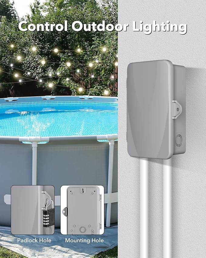 BN-LINK Pool Pump Timer, Outdoor Mechanical Timer Box, Heavy Duty 24 Hour - Image 3