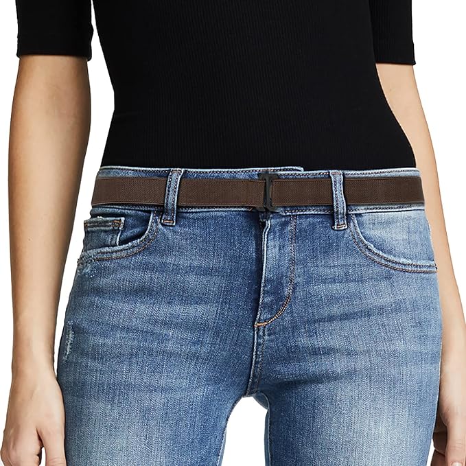 JASGOOD Women No Show Stretch Belt Elastic Web Strap Belt by JASGOOD
