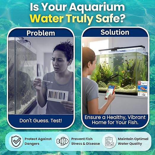 Digital Aquarium Water Test Kit, App-Enabled 10-in-1 Freshwater & Saltwater - Image 2