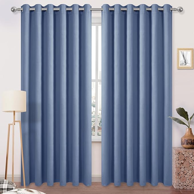 DWCN Dusty Blue Blackout Curtains by DWCN