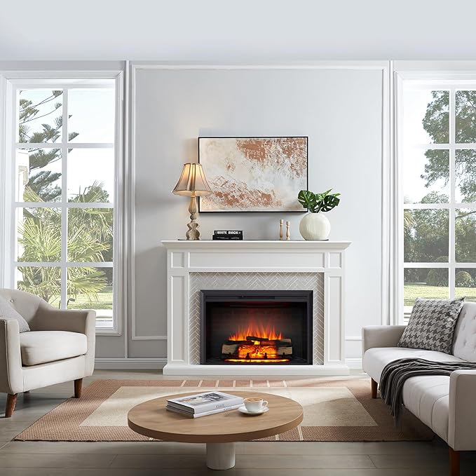LegendFlame Carl 39" W Electric Fireplace Insert, Fireplace Heater 750/1500W - Image 2