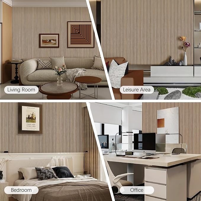 ARMURO Acoustic Wood Wall Panels, 94.5" Extra-Long Easy Peel & Stick Panels - Image 4