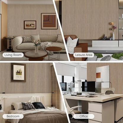 ARMURO Acoustic Wood Wall Panels, 94.5" Extra-Long Easy Peel & Stick Panels - Image 4