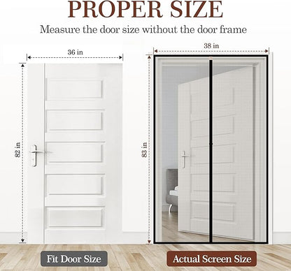 Yotache Magnetic Screen Door for 36"x82" Doors, Screen Size 38"x83" - Image 2