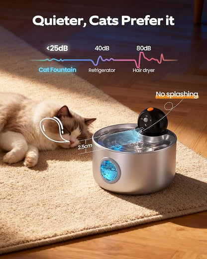 Cordless Cat Water Fountain Wireless: Battery Powered Pet Water Fountains - Image 4