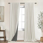 KOUFALL Custom 92 Inch Linen Blackout Curtains Drapes by KOUFALL