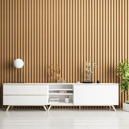 Art3d 4 Pc 96"x5.7" Wood Slat Wall Panel - Image 8