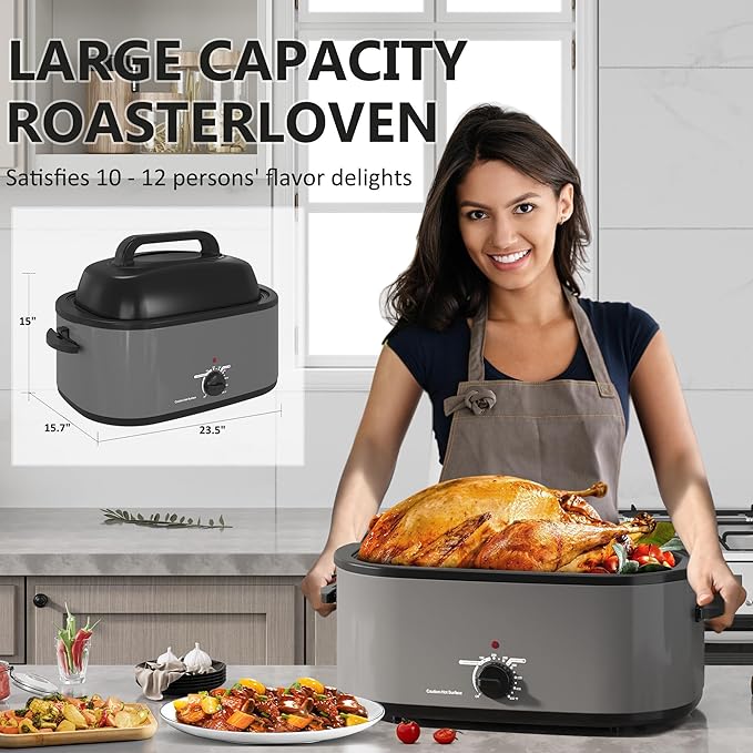 SUNVIVIPRO Roaster Oven 28 Quart, Electric Turkey Roaster - Image 4