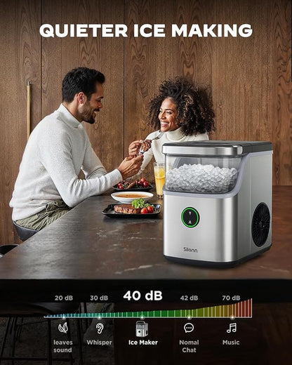 Silonn Nugget Ice Maker Countertop, Ice Basket - Image 4